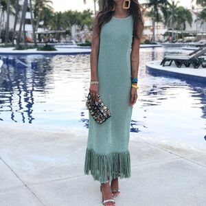 Zara Mint Green Mesh Dress